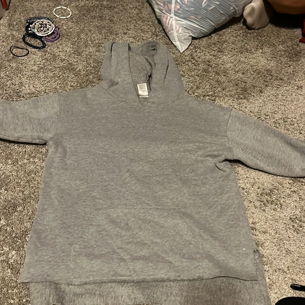 gray hoodie